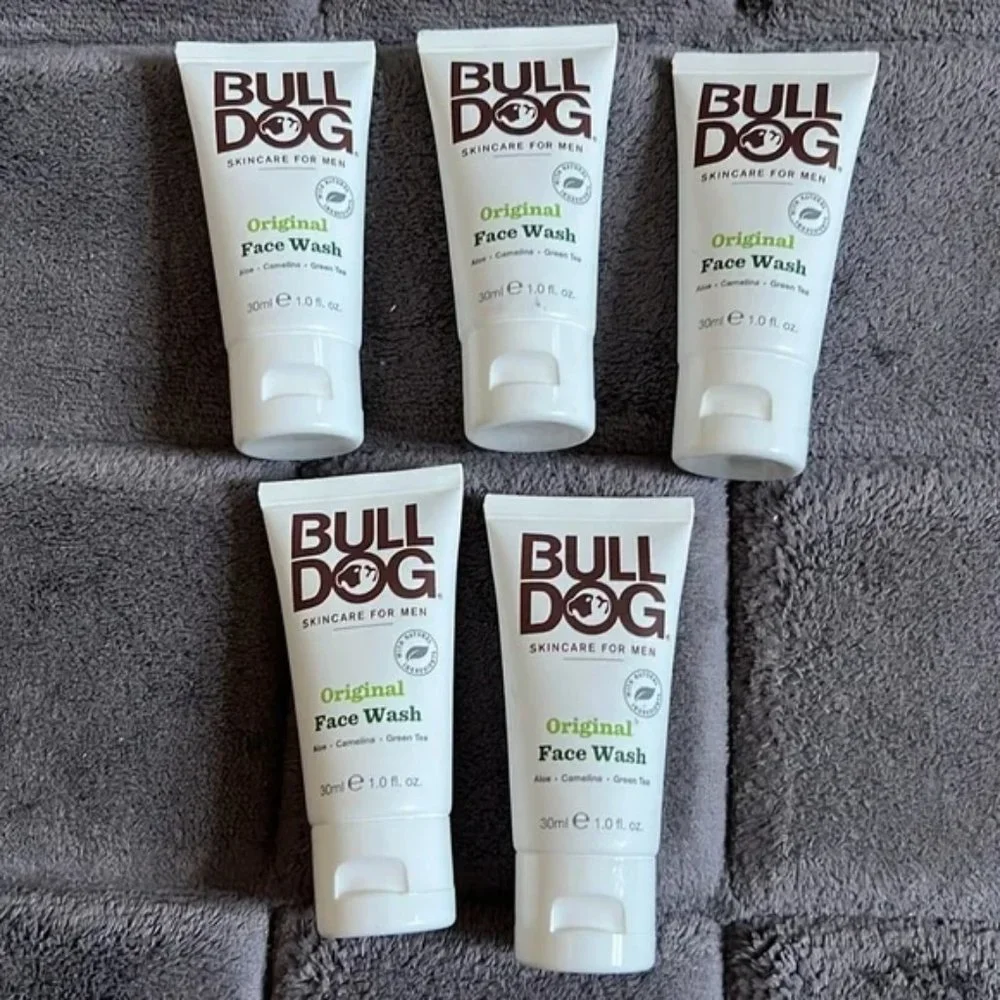 Lot of 5 Bull Dog skincare for Men face wash -30ml each
